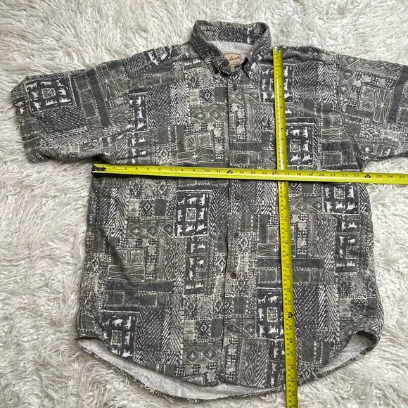 Vintage Woolrich Original Outdoorwear Men’s XL Short Sleeve 90s Button Up Shirt - Picture 3 of 4